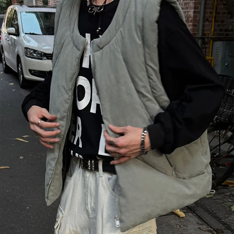 AMEKAJI STREETWEAR COTTON PUFFER VEST
