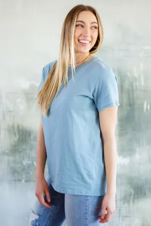 Cardinal Short Sleeve Tee in Blue Grey - 1/31/2023