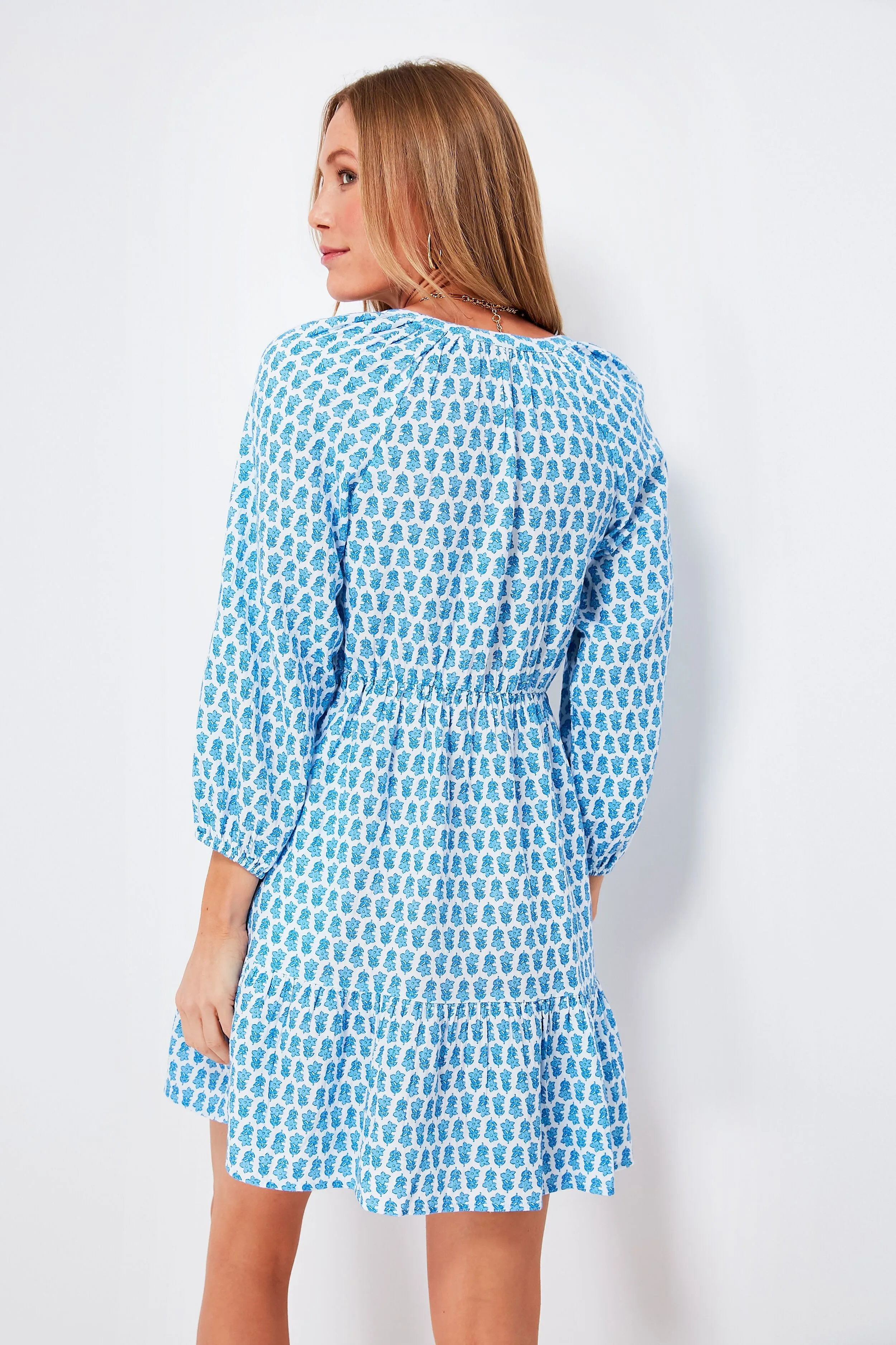 Island Ocean Breeze Seastitch Block Print Dress