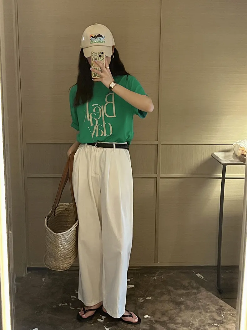 [Korean Style] Break Day Loose Fit Graphic Box T-shirt