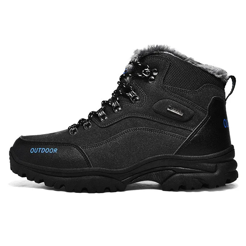 Man's winter velvet thermal slip resistant stylish fashion joker snow boots