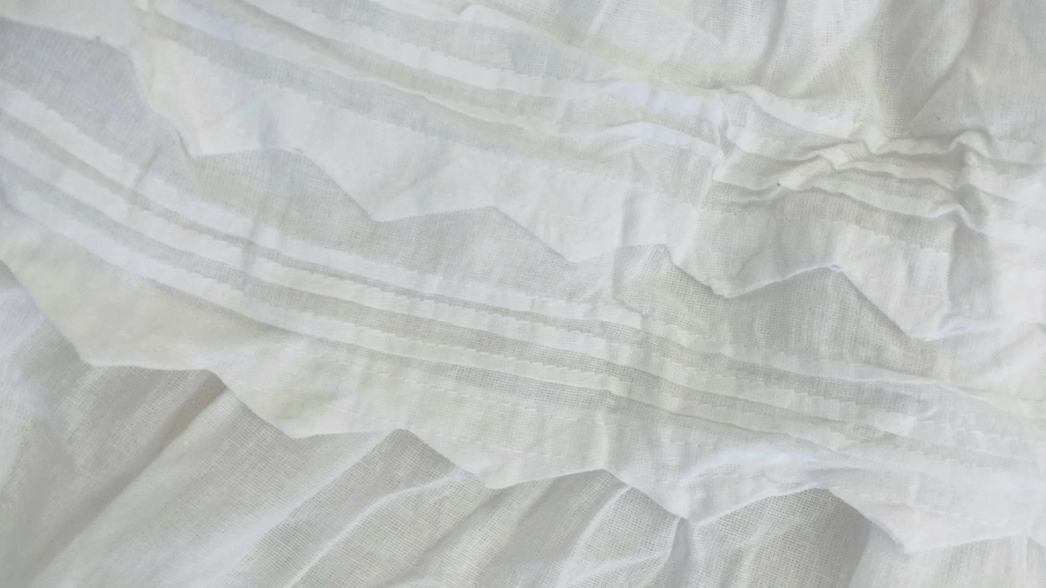 Mexican Gauze Maxi Dress. White Gauze.