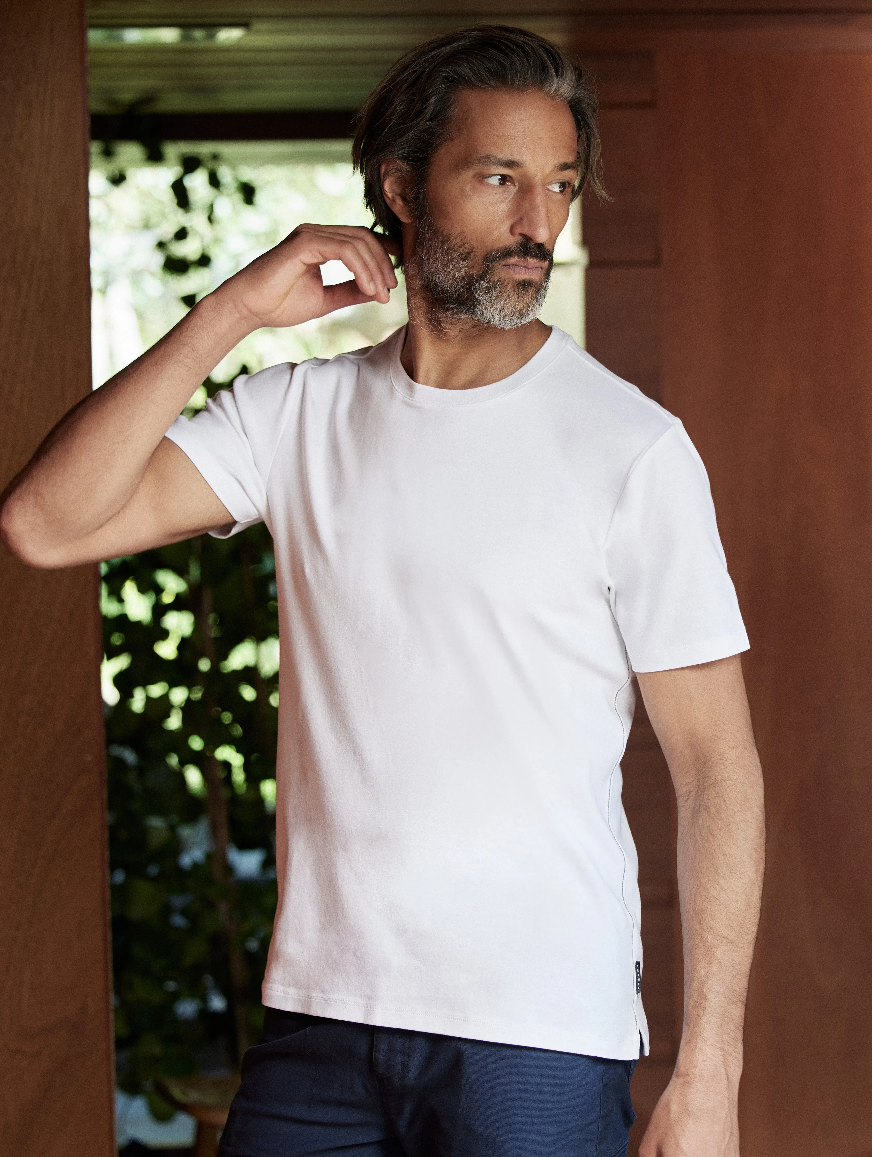 Relaxed-Fit Crew Tee - White