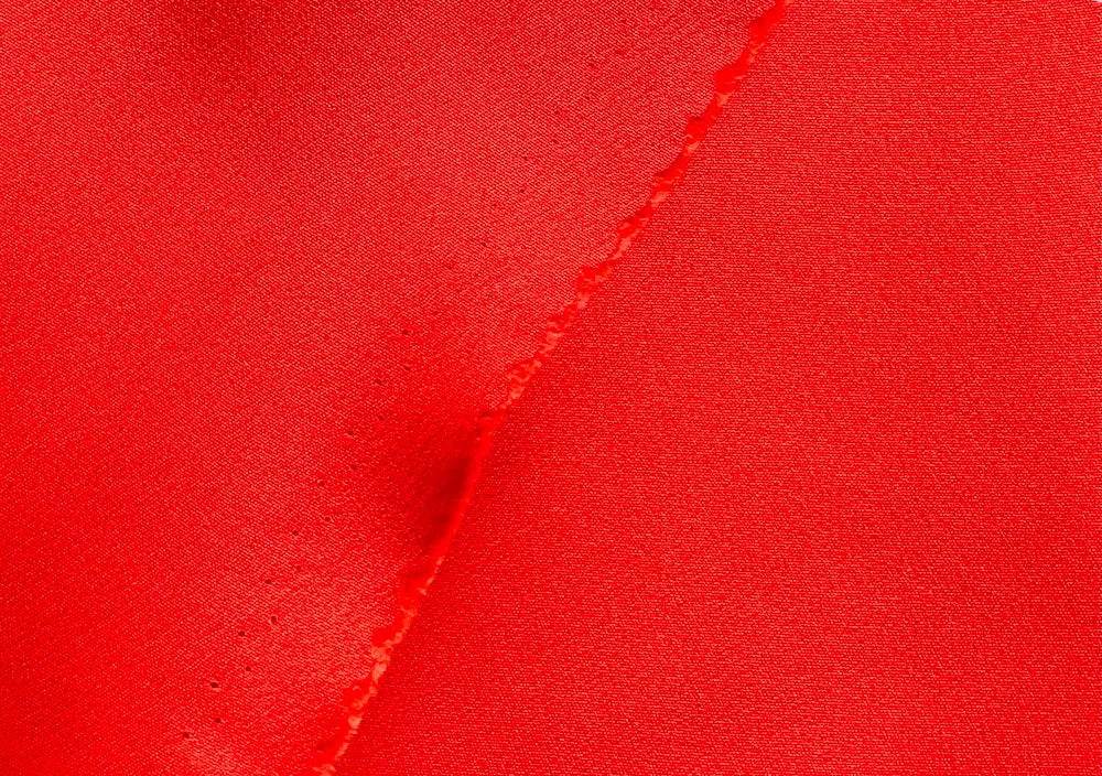 Vivid Tomato Viscose Crepe (Made in Italy)
